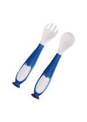 2pcs/set baby spoon fork set baby utensils portable children tableware baby feeding tableware food