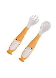 2pcs/set baby spoon fork set baby utensils portable children tableware baby feeding tableware food