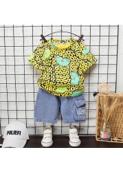 New summer baby clothes suit children boys girls cartoon cotton T-shirt shorts 2pcs/sets baby casual outfit kids tracksuits