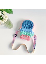 Fashion 2022 Newest Girl Silicone Bubble Bag Lovely Cartoon Unicorn Crossbody Bag Multifunctional Changing Crossbody Bags For Girls