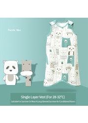 Summer thin baby sleeping bag pajamas baby wearable blanket bedding newborn sleeping bag envelope short sleeve baby jacket