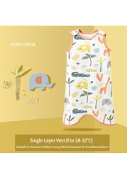 Summer thin baby sleeping bag pajamas baby wearable blanket bedding newborn sleeping bag envelope short sleeve baby jacket