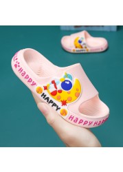 Children's slippers summer cartoon cute anti-skid soft bottom small children's room bath boys and girls home baby cold slippers