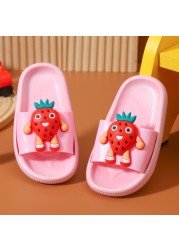 Children's slippers summer cartoon cute anti-skid soft bottom small children's room bath boys and girls home baby cold slippers