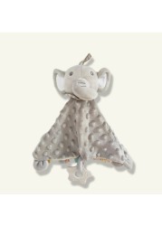 Baby Comforter Soothing Towel Rabbit Elephants Hippo Cow Plush Stuffed Toys Soft Sleeping Toy Appease Blanket With Bell Teether