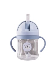 250ml Baby Feeding Cup With Straw Baby Learn Feeding Drinking Bottle Sippy Cup