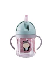 250ml Baby Feeding Cup With Straw Baby Learn Feeding Drinking Bottle Sippy Cup