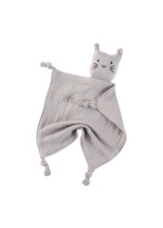 Baby Soother Appease Towel Bib Soft Animal Cats Doll Teether Infant Comfort Sleeping Nursing Cuddling Blanket Toys Shower