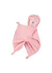 Baby Soother Appease Towel Bib Soft Animal Cats Doll Teether Infant Comfort Sleeping Nursing Cuddling Blanket Toys Shower