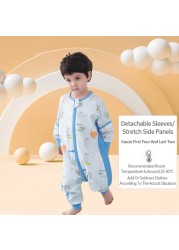 Cotton Baby Sleeping Bag Long Sleeve Children Pajamas Split Legs Sleeping Kids Slippersack Anti-kick Baby Girl Blanket Bedding