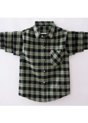 2022 New High Quality Boys Casual Long Sleeve Plaid Button Down Shirt Classic Casual Shirt For Kids (6-16 Years)