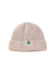 Autumn Winter Solid Color Baby Knitted Warm Hat Soft Casual Hemming Hat Kids Girls Boys Frog Label Beanies Clothes