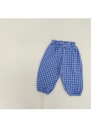 Toddler Baby Girl and Boy Lattice Pants Summer Kids Mosquito Pants Thin Cotton Boys Casual Loose Trousers Sweatpants