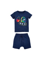 Fashion Clothing Summer Boys Sets Kids Printing T-shirts Cotton Shorts Suits Children Animal Tops Elastic Waist Pants Suit 2-7Y