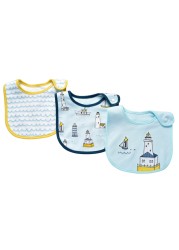 3pcs set cotton cartoon baby bib baby bib print bib snap button saliva towel