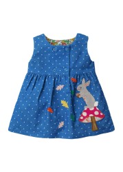 Girls Summer Dress Kids Cotton Sleeveless Dresses Children Dots Animal Pattern Princess Dress Baby Girl Casual Clothes Cute Tutu