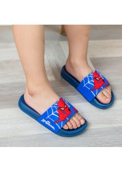 Disney new boy's shoes non-slip bathroom large children's beach one word slippers