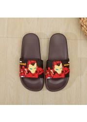 Disney new boy's shoes non-slip bathroom large children's beach one word slippers