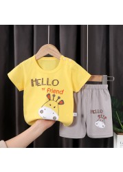 Seieroad Summer Children's Clothing Cartoon Unicorn Boys T-shirt + Pants Short Sleeve Children Clothing Set Teenage Tracksuit