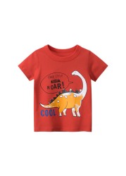 MILANCEL Children's T-shirt 2022 summer new boys cartoon short-sleeved girls basic tees