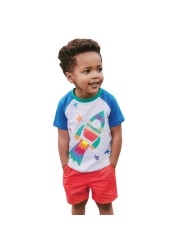 Kids Summer Clothes Boys Girls Cotton T-Shirts Sets Princess Girl Unicorn Printing Suits Children Boy Lapel Tops Pants Clothes