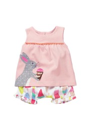 Kids Summer Clothes Boys Girls Cotton T-Shirts Sets Princess Girl Unicorn Printing Suits Children Boy Lapel Tops Pants Clothes