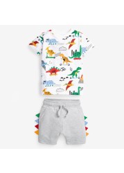 Kids Summer Clothes Boys Girls Cotton T-Shirts Sets Princess Girl Unicorn Printing Suits Children Boy Lapel Tops Pants Clothes