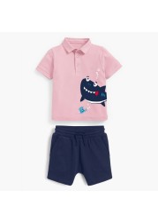 Kids Summer Clothes Boys Girls Cotton T-Shirts Sets Princess Girl Unicorn Printing Suits Children Boy Lapel Tops Pants Clothes