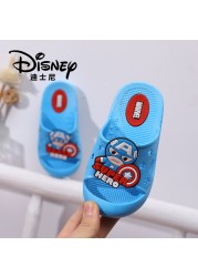 Disney Summer New Frozen Princess Slippers Non-slip Home Indoor Boys Mickey Mouse Cute Princess Off-Beach Shoes