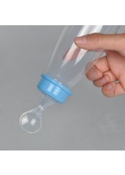 Newborn Baby Silicone Feeding Bottle Training Rice Spoon Baby Cereal Food Supplement Safe Tableware