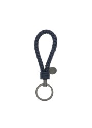 New Fashion Sheepskin Key Chain for Car Keys Clip Ring Women Weave Leather Key Holder Organizer Top Quality Men's Key Ring