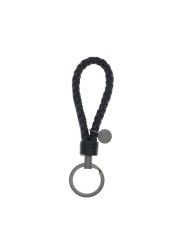 New Fashion Sheepskin Key Chain for Car Keys Clip Ring Women Weave Leather Key Holder Organizer Top Quality Men's Key Ring