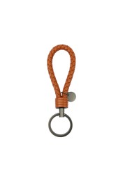 New Fashion Sheepskin Key Chain for Car Keys Clip Ring Women Weave Leather Key Holder Organizer Top Quality Men's Key Ring