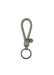 New Fashion Sheepskin Key Chain for Car Keys Clip Ring Women Weave Leather Key Holder Organizer Top Quality Men's Key Ring