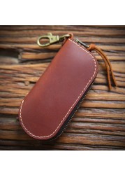 Leather Home Nanny Key Ring Zipper Key Case Key Case Bag Organizer Wallet Keychain