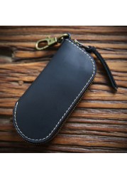 Leather Home Nanny Key Ring Zipper Key Case Key Case Bag Organizer Wallet Keychain