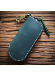 Leather Home Nanny Key Ring Zipper Key Case Key Case Bag Organizer Wallet Keychain