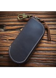 Leather Home Nanny Key Ring Zipper Key Case Key Case Bag Organizer Wallet Keychain