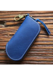 Leather Home Nanny Key Ring Zipper Key Case Key Case Bag Organizer Wallet Keychain