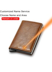 DIENQI - Anti Rfid Card Case for Men and Women, Metal Aluminum Mini Wallet for ID Credit Cards