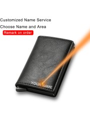 DIENQI - Anti Rfid Card Case for Men and Women, Metal Aluminum Mini Wallet for ID Credit Cards