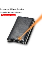 DIENQI - Anti Rfid Card Case for Men and Women, Metal Aluminum Mini Wallet for ID Credit Cards