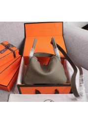 New luxury Lindy bag lychee grain cowhide fashion all-match one-shoulder small square bag 2022 mini ladies bag