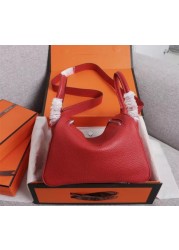 New luxury Lindy bag lychee grain cowhide fashion all-match one-shoulder small square bag 2022 mini ladies bag