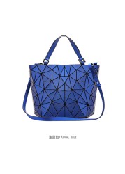 Women's Top Handle Handbag Hologram Matte Frosted High Quality Geometric Bucket Bag Feminine