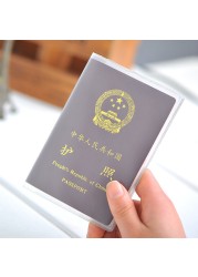 2pcs Travel Waterproof Dirt Passport Holder Cover Wallet Transparent PVC ID Card Holders Business Credit Card Holder Pouch