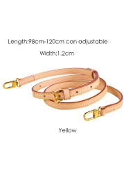 Genuine Leather Bag Strap High Quality Shoulder Strap Bag Accessories Narrow Bag Strap Hot Fashion Shoulder Bag Parts