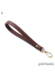 Wrist Bag Strap Handle Fashion PU Leather Women Girls Purse Strap Bag Small Bag Strap Solid Color Replacement Purse Strap