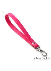 Wrist Bag Strap Handle Fashion PU Leather Women Girls Purse Strap Bag Small Bag Strap Solid Color Replacement Purse Strap