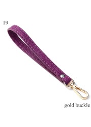 Wrist Bag Strap Handle Fashion PU Leather Women Girls Purse Strap Bag Small Bag Strap Solid Color Replacement Purse Strap